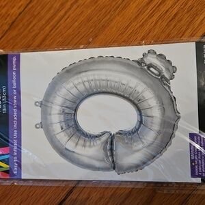 Silver Foil Balloon - Letter Q NWT